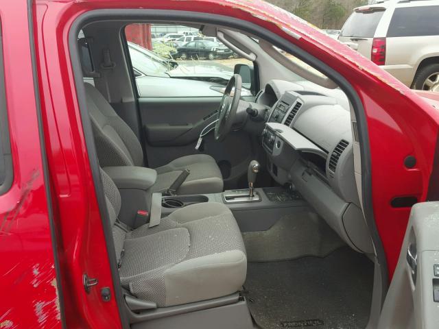 1N6AD07UX9C427891 - 2009 NISSAN FRONTIER C RED photo 5