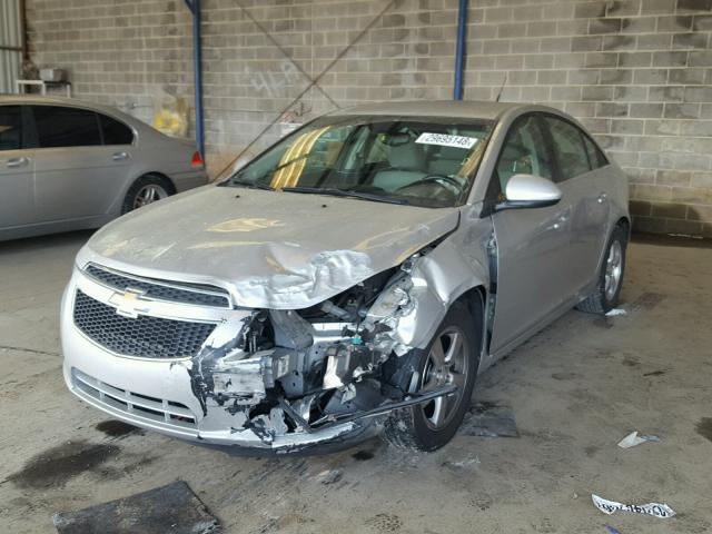 1G1PF5SC0C7106938 - 2012 CHEVROLET CRUZE LT GRAY photo 2