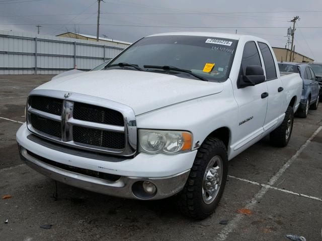 3D7KR28C35G744886 - 2005 DODGE RAM 2500 S WHITE photo 2