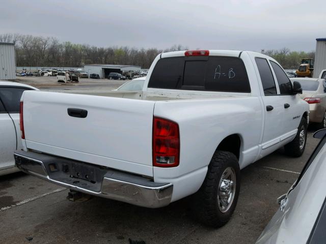 3D7KR28C35G744886 - 2005 DODGE RAM 2500 S WHITE photo 4