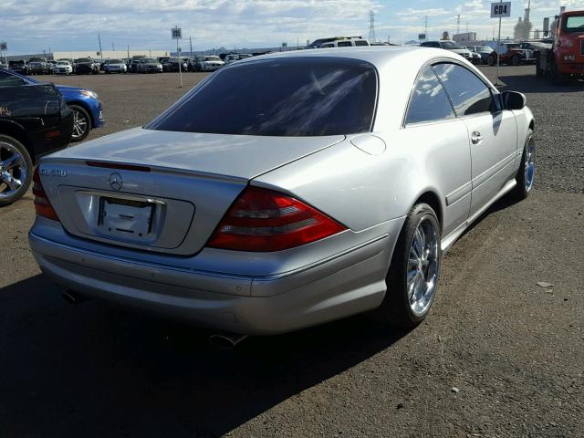 WDBPJ78J82A024365 - 2002 MERCEDES-BENZ CL 600 SILVER photo 4