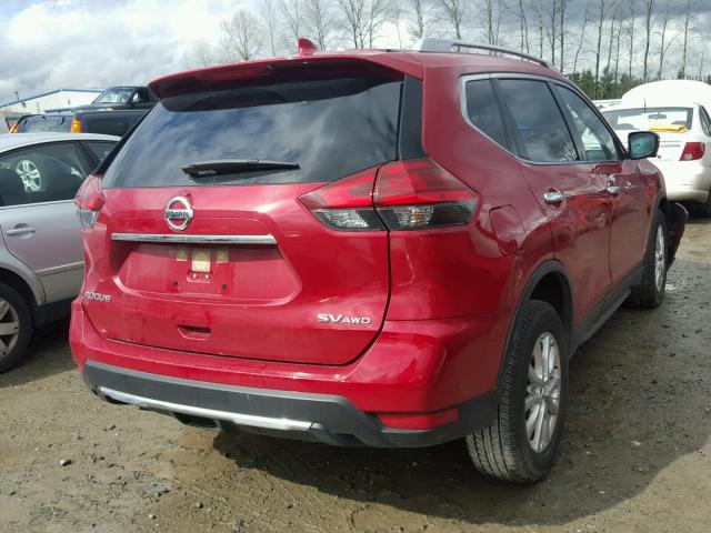 JN8AT2MV5HW000716 - 2017 NISSAN ROGUE S RED photo 4