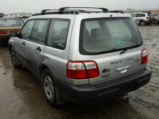 JF1SF63502H752888 - 2002 SUBARU FORESTER L SILVER photo 3