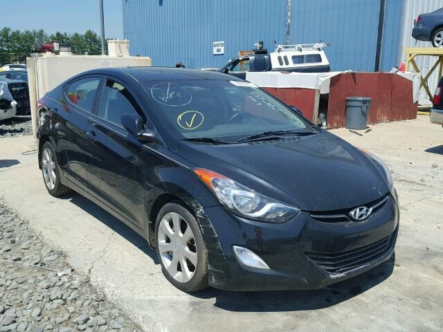 KMHDH4AEXCU290185 - 2012 HYUNDAI ELANTRA GL BLACK photo 1