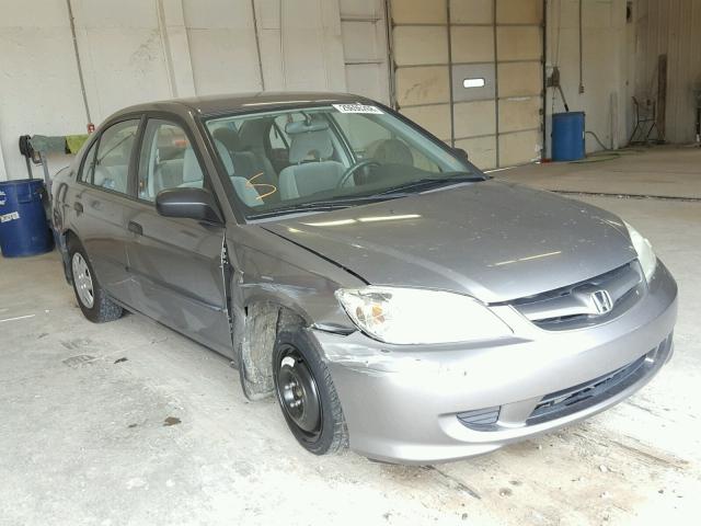 2HGES16365H626244 - 2005 HONDA CIVIC DX V BROWN photo 1