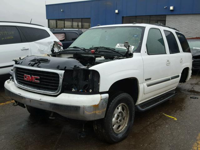 1GKEK13T65R113986 - 2005 GMC YUKON WHITE photo 2