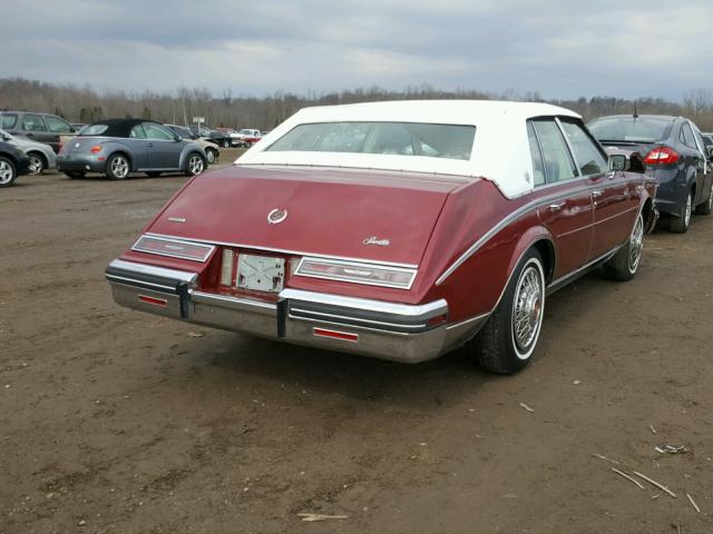 1G6AS6989EE821976 - 1984 CADILLAC SEVILLE RED photo 4