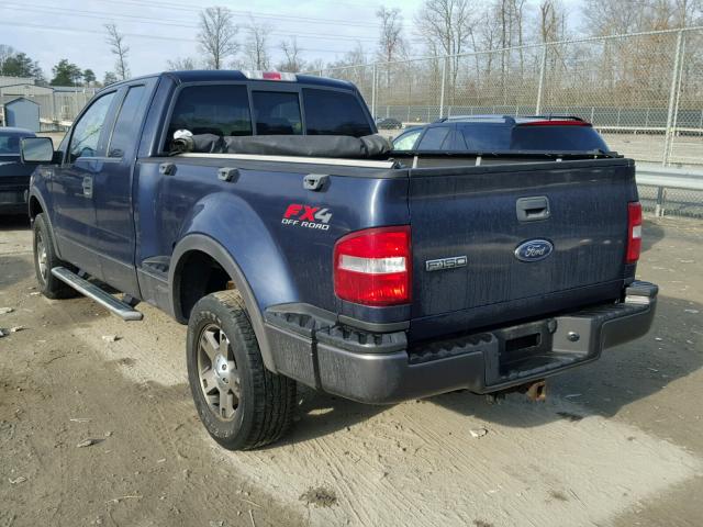 1FTPX04555KD02847 - 2005 FORD F150 BLUE photo 3