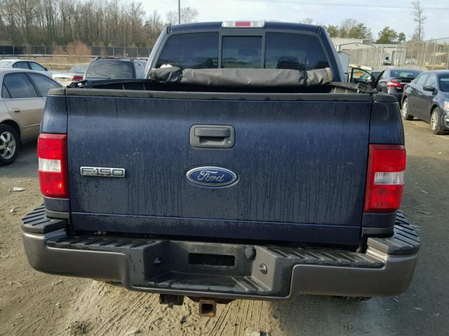 1FTPX04555KD02847 - 2005 FORD F150 BLUE photo 9