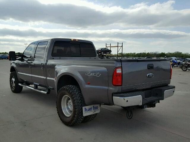 1FTWW3DR6AEA32278 - 2010 FORD F350 SUPER GRAY photo 3