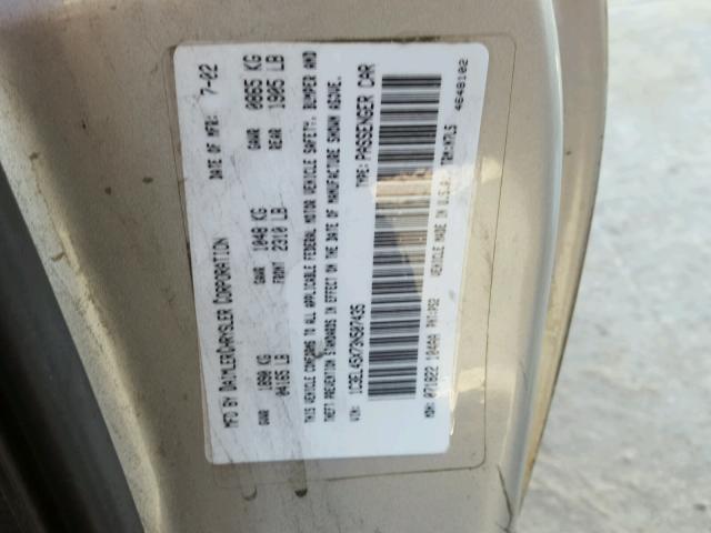 1C3EL45X73N507435 - 2003 CHRYSLER SEBRING LX SILVER photo 10