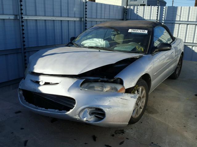 1C3EL45X73N507435 - 2003 CHRYSLER SEBRING LX SILVER photo 2