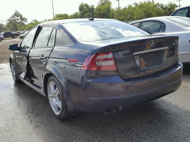 19UUA66247A034054 - 2007 ACURA TL BLUE photo 3