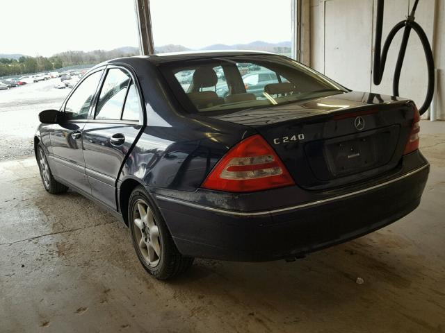 WDBRF61J53A453611 - 2003 MERCEDES-BENZ C 240 BLUE photo 3