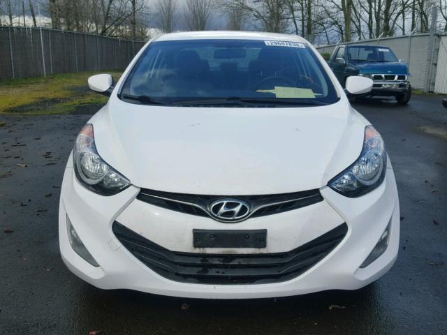 KMHDH6AE8DU007487 - 2013 HYUNDAI ELANTRA CO WHITE photo 9