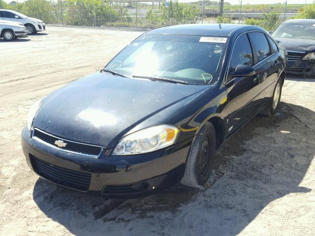 2G1WD58C781255456 - 2008 CHEVROLET IMPALA SUP BLACK photo 2