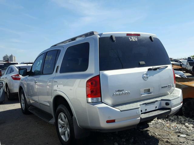 5N1BA08D68N628846 - 2008 NISSAN ARMADA SE SILVER photo 3