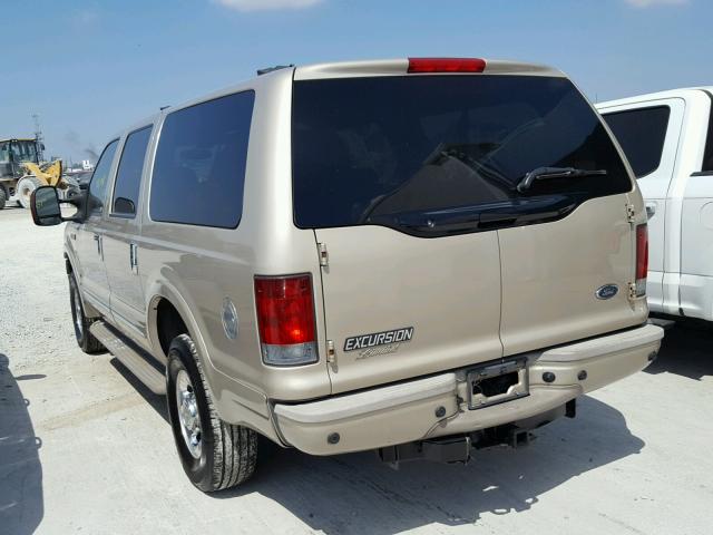 1FMNU43S84EA00069 - 2004 FORD EXCURSION BEIGE photo 3