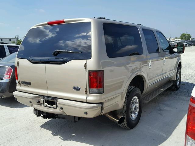 1FMNU43S84EA00069 - 2004 FORD EXCURSION BEIGE photo 4