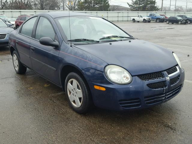 1B3ES26C94D547328 - 2004 DODGE NEON BASE BLUE photo 1