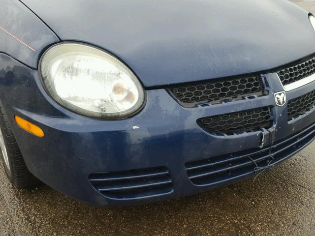 1B3ES26C94D547328 - 2004 DODGE NEON BASE BLUE photo 9