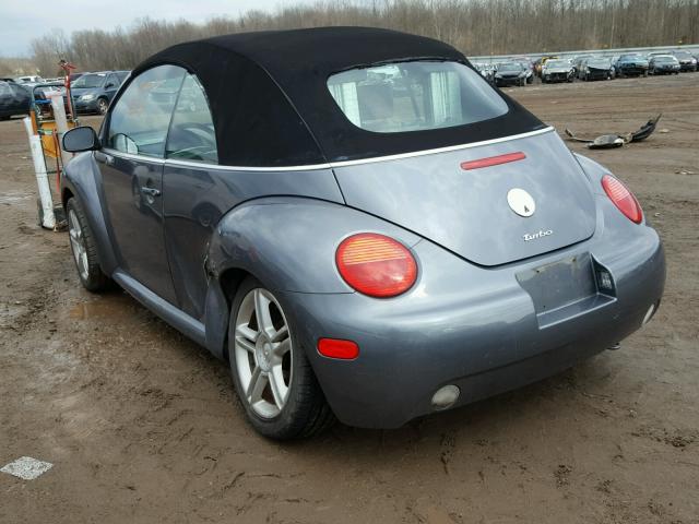 3VWCD31Y94M312972 - 2004 VOLKSWAGEN NEW BEETLE GRAY photo 3