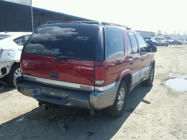 1GKDT13W6X2526103 - 1999 GMC JIMMY RED photo 4