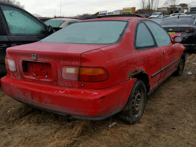1HGEJ1252PL020116 - 1993 HONDA CIVIC EX წითელი ფოტო 4