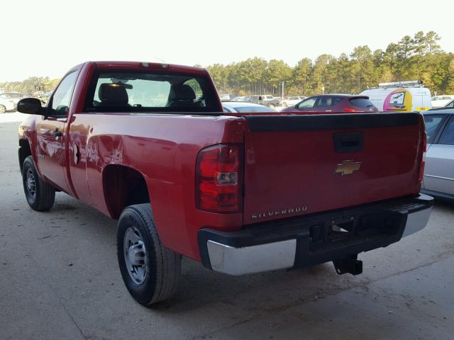 1GCHC24K67E506110 - 2007 CHEVROLET SILVERADO RED photo 3