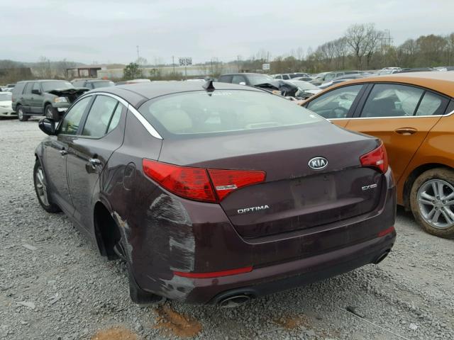 5XXGN4A76CG029928 - 2012 KIA OPTIMA EX MAROON photo 3