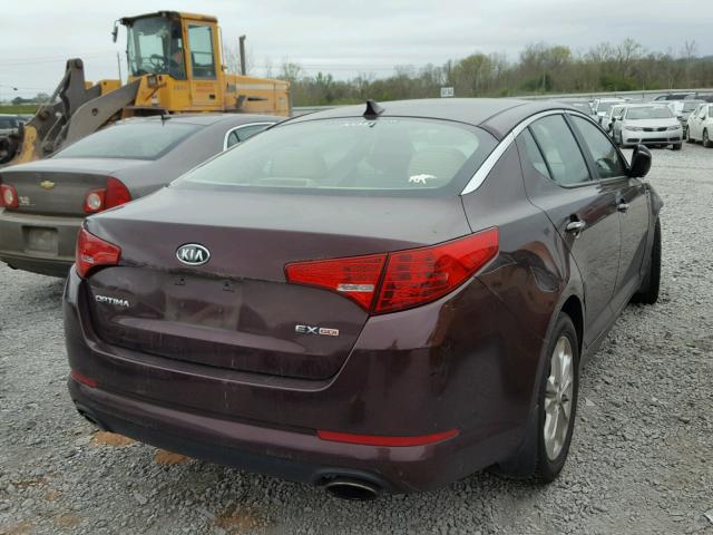 5XXGN4A76CG029928 - 2012 KIA OPTIMA EX MAROON photo 4