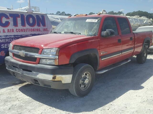 1GCHK23294F235862 - 2004 CHEVROLET SILVERADO RED photo 2