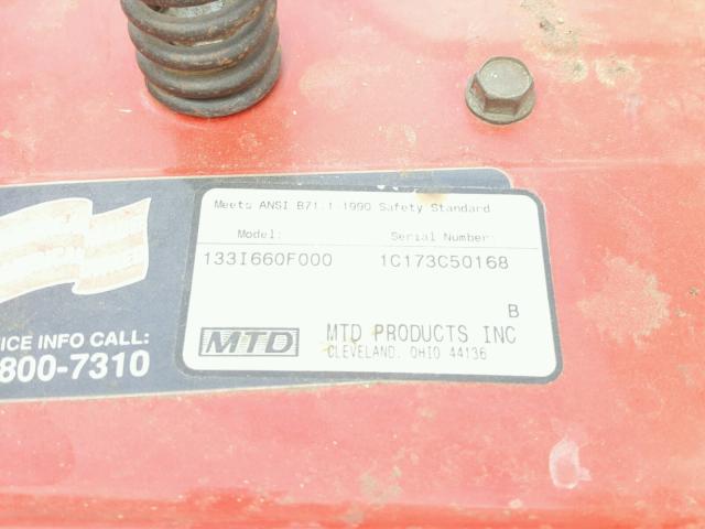 1C173C50168 - 2007 LAWN MOWER RED photo 10