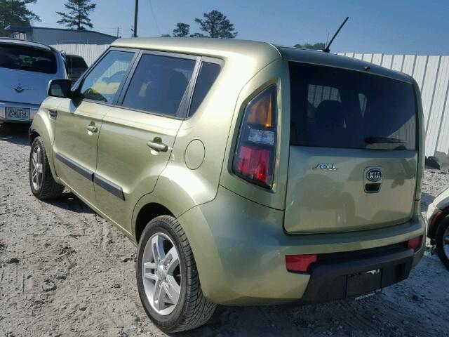 KNDJT2A20B7338838 - 2011 KIA SOUL + GREEN photo 3