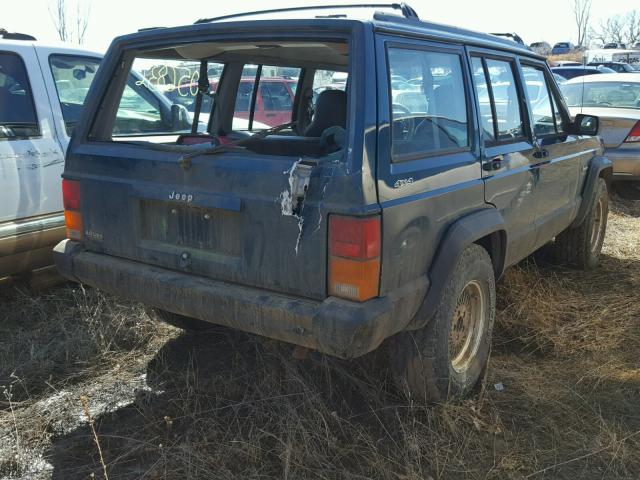 1J4FJ68S6SL555563 - 1995 JEEP CHEROKEE S GREEN photo 4