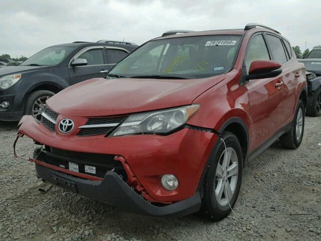 JTMWFREV7DD024313 - 2013 TOYOTA RAV4 XLE RED photo 2