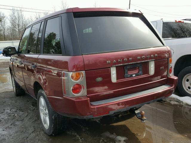 SALME11434A142362 - 2004 LAND ROVER RANGE ROVE MAROON photo 3