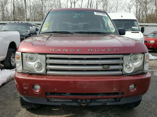 SALME11434A142362 - 2004 LAND ROVER RANGE ROVE MAROON photo 9