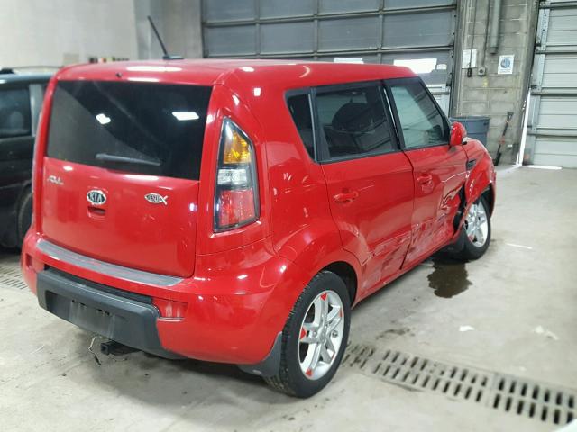 KNDJT2A22B7272356 - 2011 KIA SOUL + RED photo 4