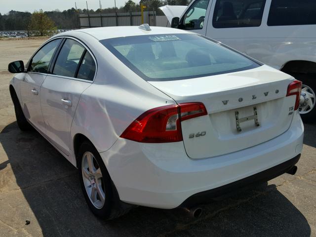 YV1612FH8D2208843 - 2013 VOLVO S60 T5 WHITE photo 3