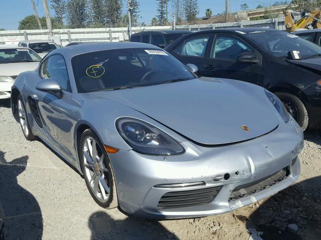 WP0AA2A87HS270117 - 2017 PORSCHE CAYMAN SILVER photo 1