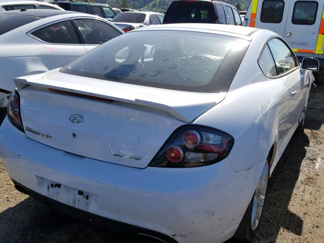 KMHHN66F48U287233 - 2008 HYUNDAI TIBURON GT WHITE photo 4