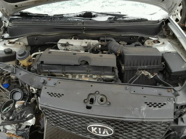 KNADE123386309824 - 2008 KIA RIO BASE SILVER photo 7