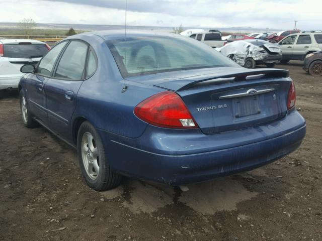 1FAFP55U72A129239 - 2002 FORD TAURUS SES BLUE photo 3