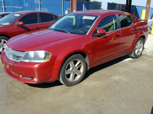 1B3LC76M88N567063 - 2008 DODGE AVENGER R/ BURGUNDY photo 2