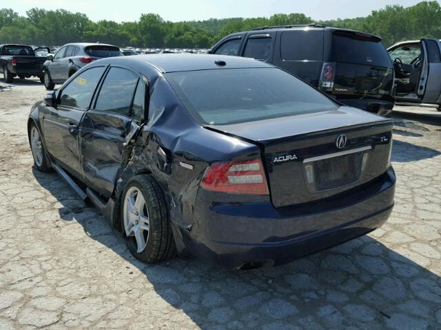 19UUA66267A002304 - 2007 ACURA TL BLUE photo 3