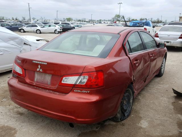 4A32B3FFXBE031310 - 2011 MITSUBISHI GALANT ES RED photo 4