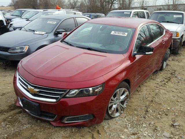 2G1115SL1E9248236 - 2014 CHEVROLET IMPALA LT RED photo 2