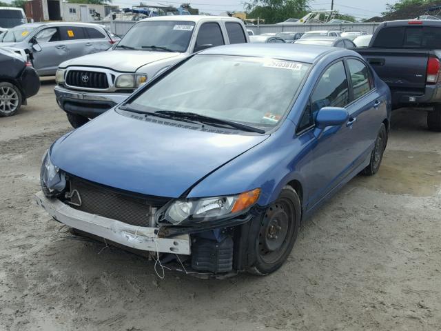 2HGFA16508H511720 - 2008 HONDA CIVIC LX BLUE photo 2