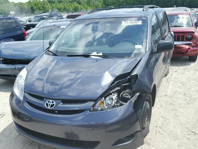 5TDZK23C58S160810 - 2008 TOYOTA SIENNA CE BLUE photo 2